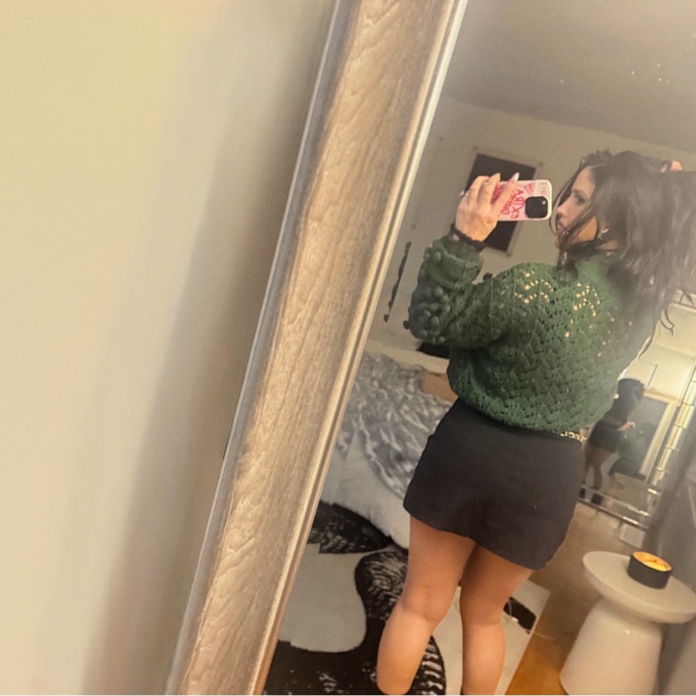 Lovers + Friends - Daybreak Cable Knit Pom Pom Sweater in Green - Picture 6 of 6